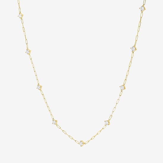 Diamond Addiction (G-H / Si2-I1) Womens 10K Gold 19 1/2 Inch Link Chain Necklace