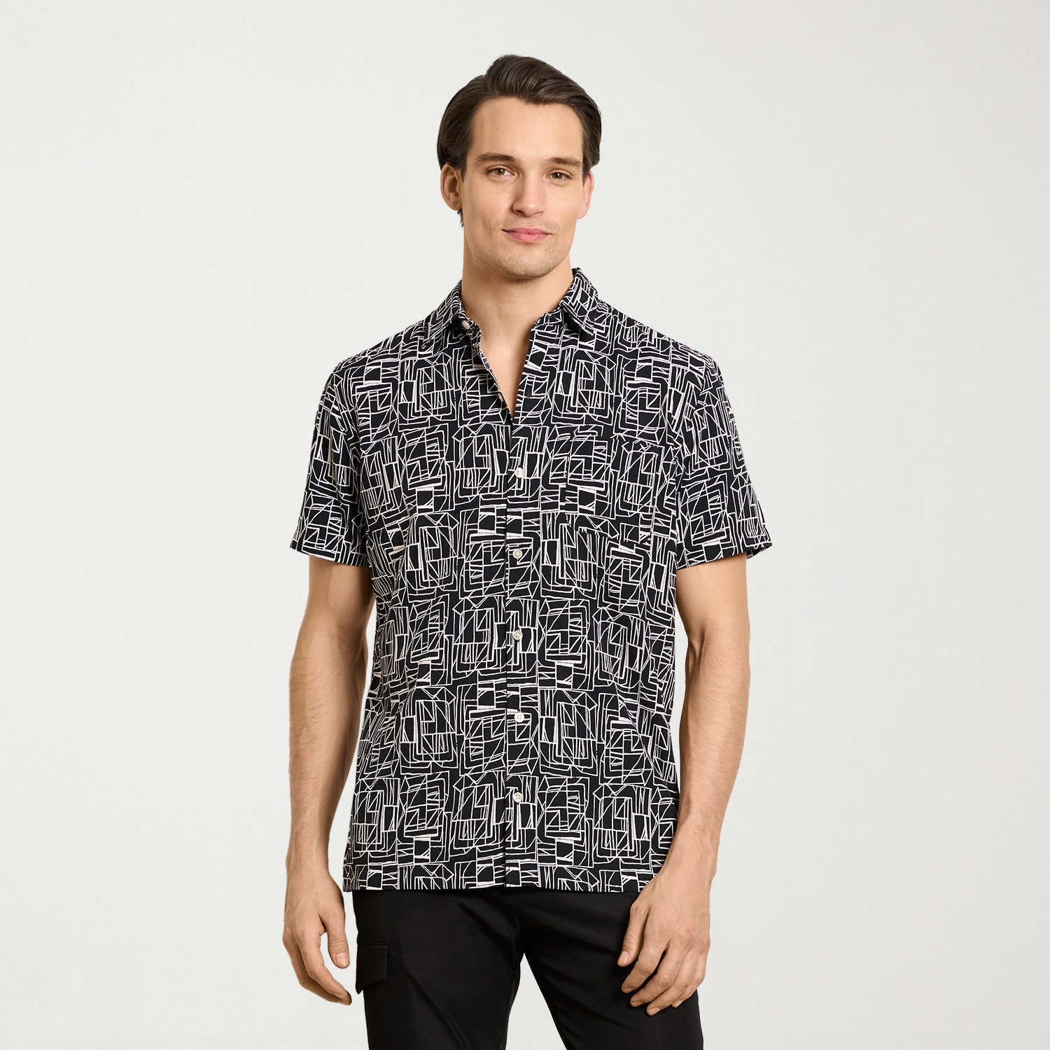 Van Heusen Weekend Mens Short Sleeve Camp Shirt