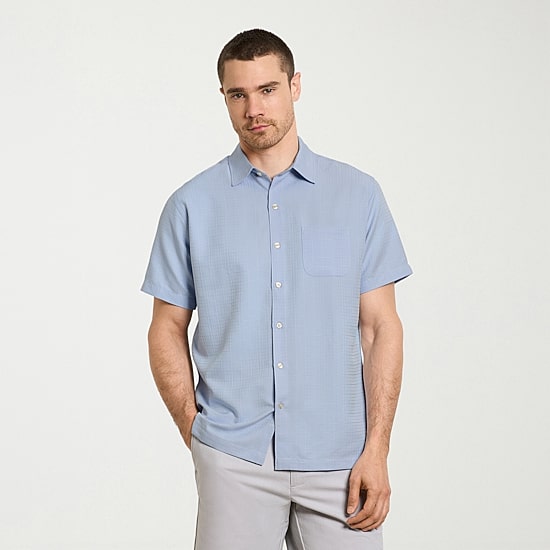 Van Heusen Weekend Mens Short Sleeve Camp Shirt