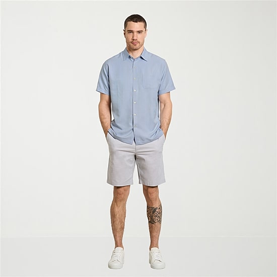Van Heusen Weekend Mens Short Sleeve Camp Shirt