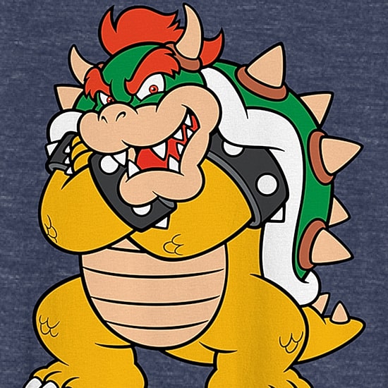 Novelty Mens Crew Neck Short Sleeve Classic Fit Bowser Big and Tall Graphic T-Shirt