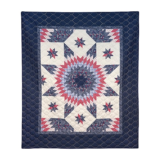 Donna Sharp Meadow Pieced Cotton Quilted Washable Throw