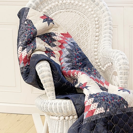 Donna Sharp Meadow Pieced Cotton Quilted Washable Throw