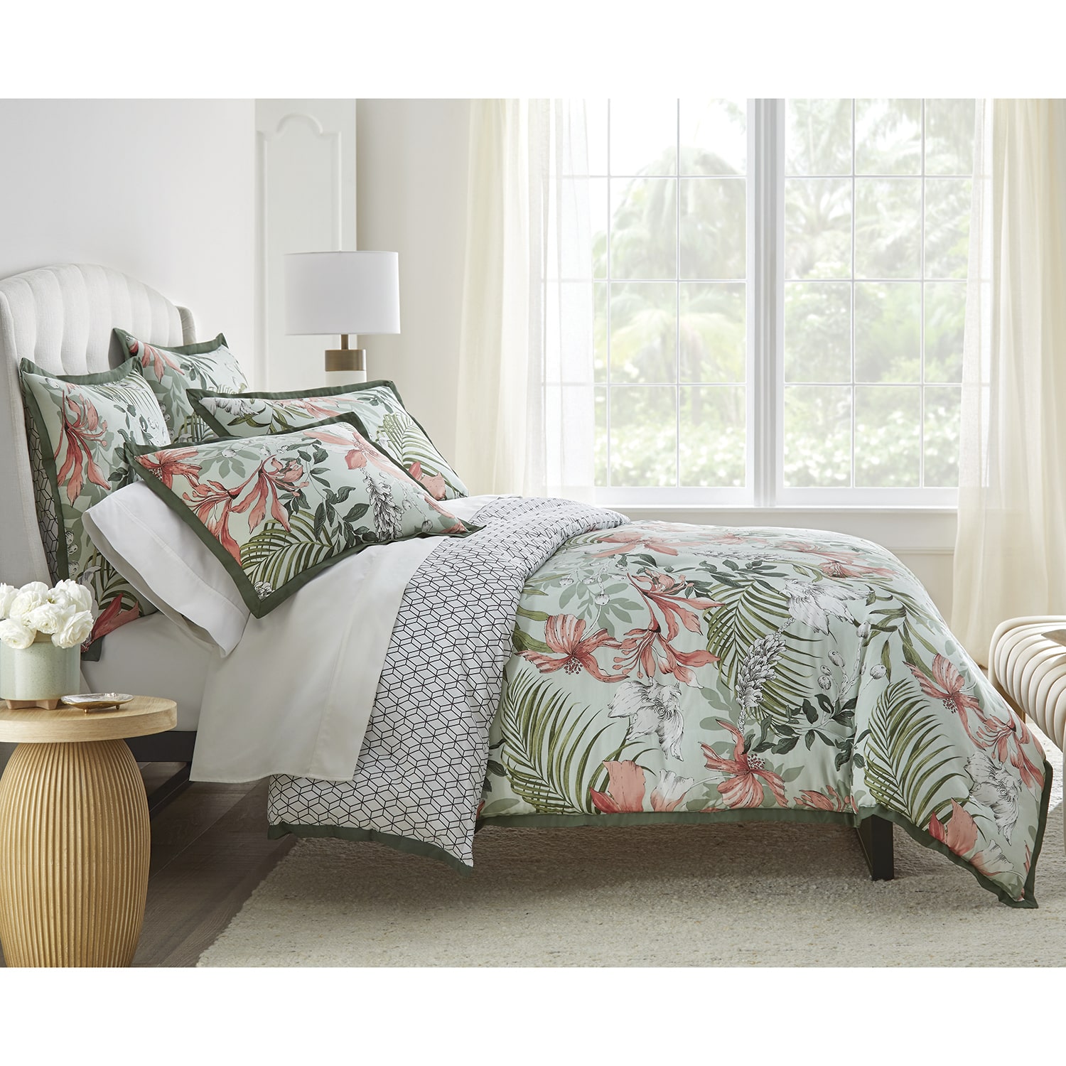 Liz Claiborne Ellis 3-pc. Floral Reversible Comforter Set