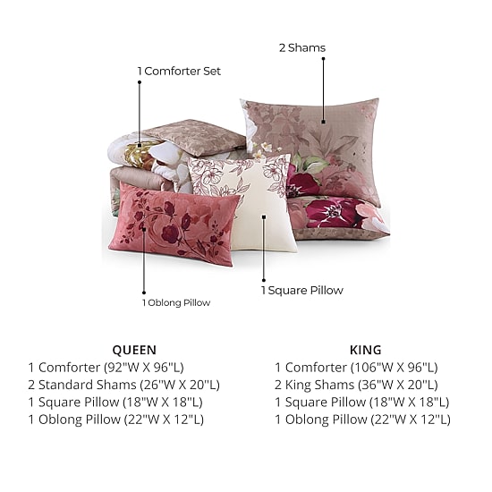 Bebejan Florence 5-pc. Midweight Reversible Comforter Set