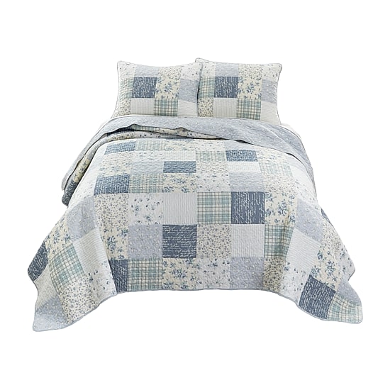 Donna Sharp Blue Pastures Pieced Cotton Quilt Set
