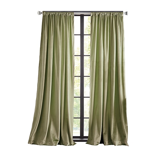 Martha Stewart Martha'S Velvet Rod Pocket Back Tab Room Darkening Set of 2 Curtain Panel