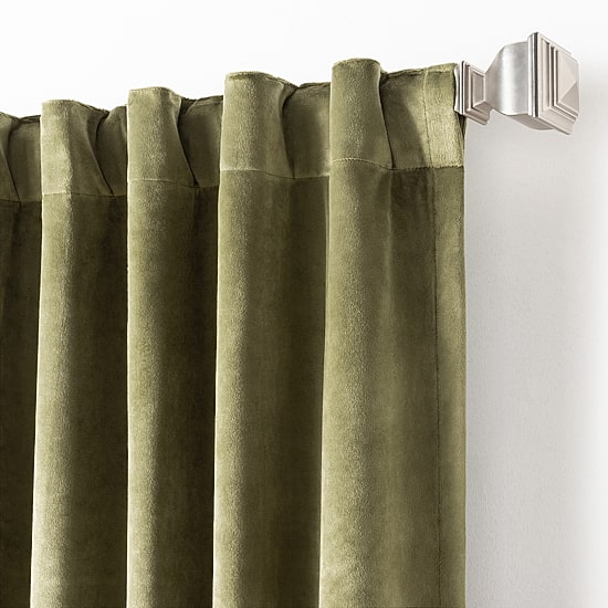 Martha Stewart Martha'S Velvet Rod Pocket Back Tab Room Darkening Set of 2 Curtain Panel