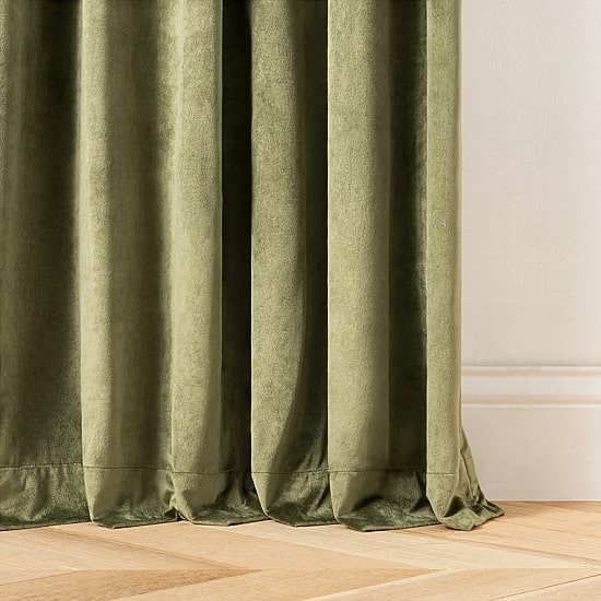 Martha Stewart Martha'S Velvet Rod Pocket Back Tab Room Darkening Set of 2 Curtain Panel
