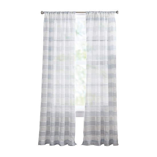 CHF Harbor Rod Pocket Sheer Set of 2 Curtain Panel