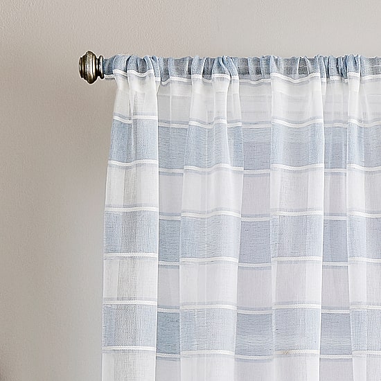 CHF Harbor Rod Pocket Sheer Set of 2 Curtain Panel