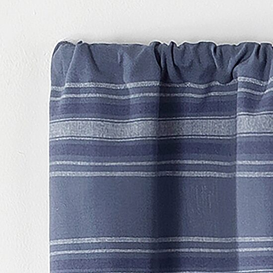 Martha Stewart Ruffle Stripe Rod Pocket Tailored Valance
