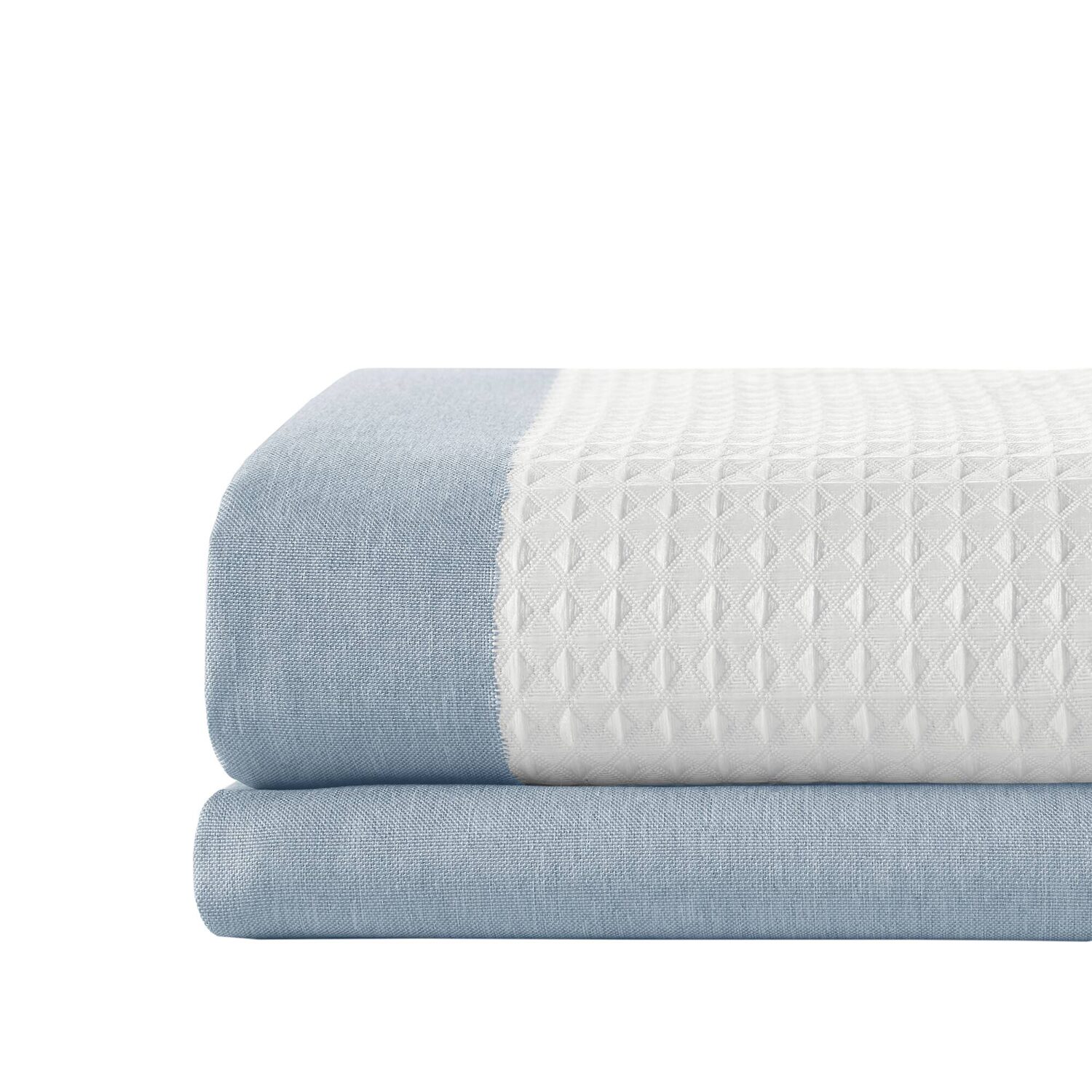 Madison Park Spa Waffle  With 3m Treatment Shower Curtain