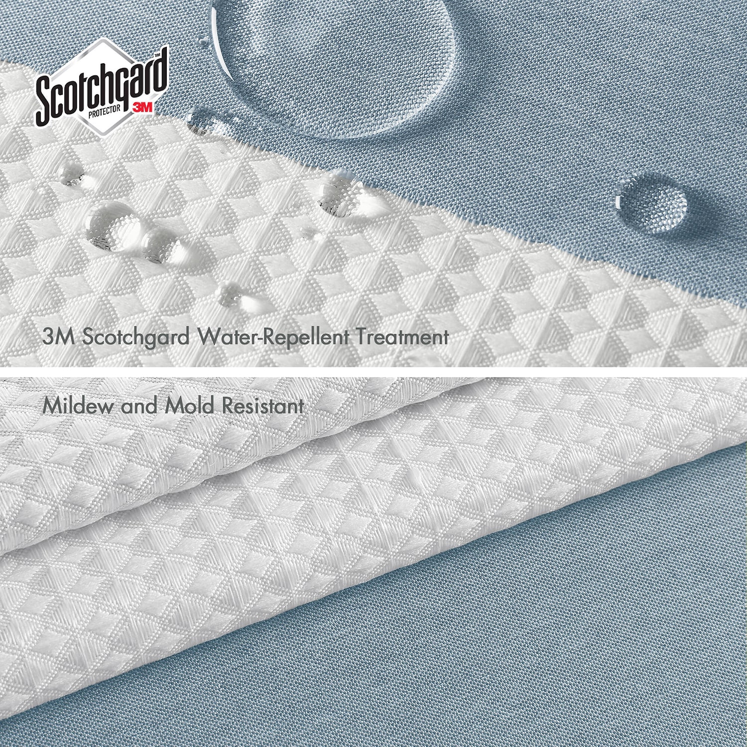 Madison Park Spa Waffle  With 3m Treatment Shower Curtain
