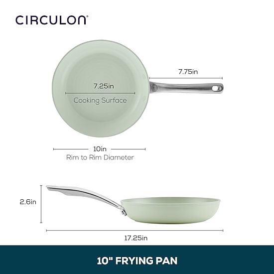 Circulon Halo with LaserDefense Ceramic Nonstick 10" Frying Pan