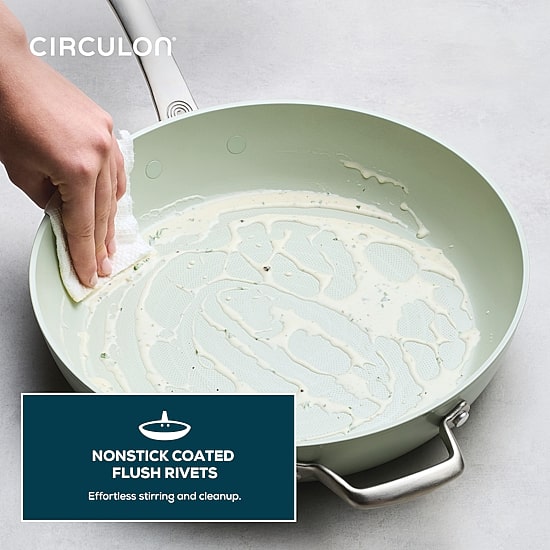 Circulon Halo with LaserDefense Ceramic Nonstick 12" Covered Frypan