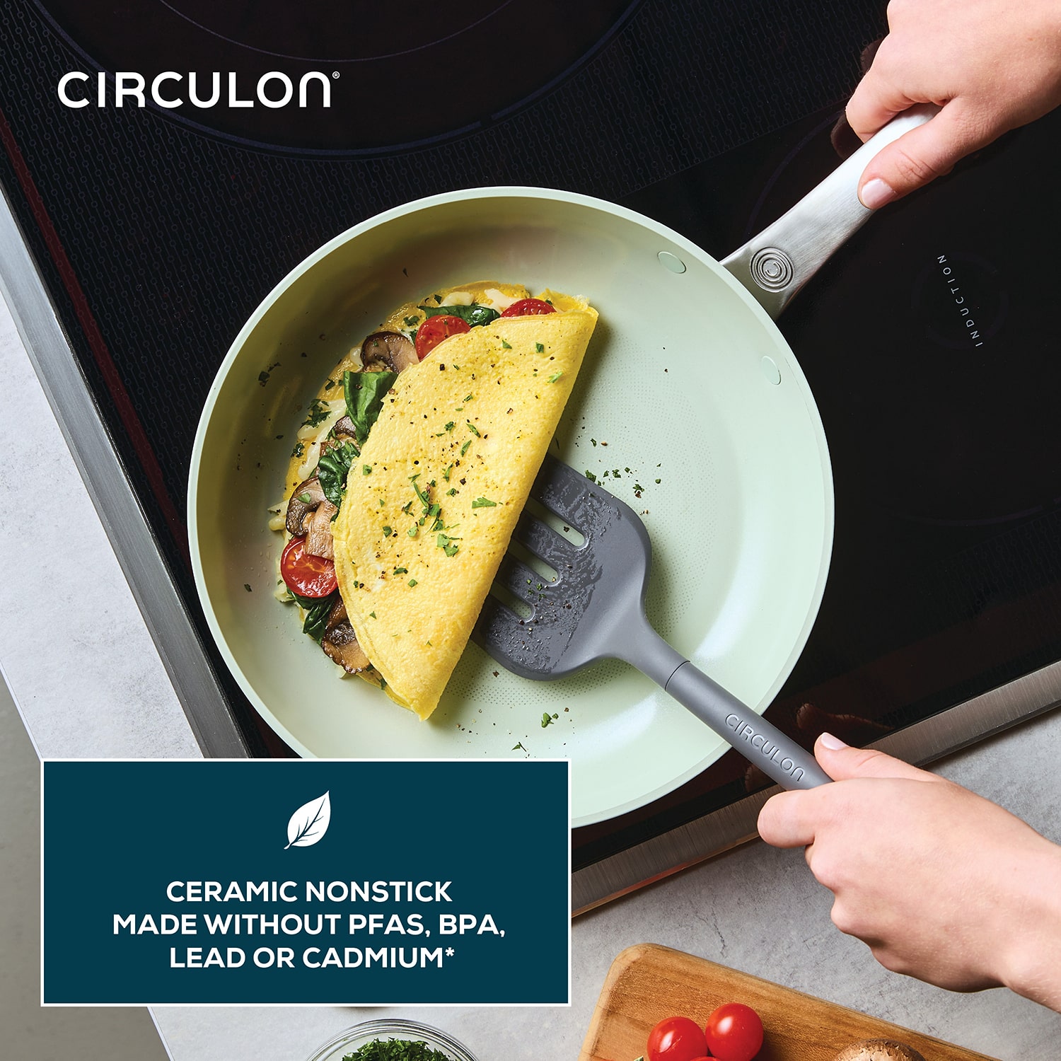 Circulon Halo with LaserDefense Ceramic Nonstick 2-pc. Frying Pan Set