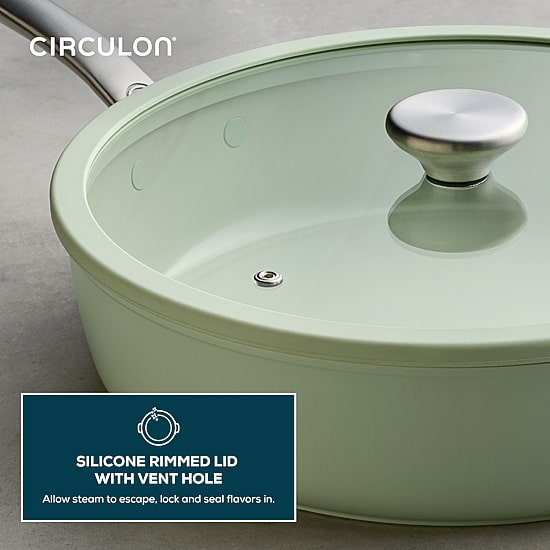 Circulon Halo with LaserDefense Ceramic Nonstick 5-qt. Covered Saute Pan