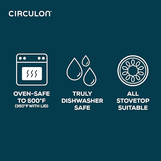 Circulon Halo with LaserDefense Ceramic Nonstick 5-qt. Covered Saute Pan