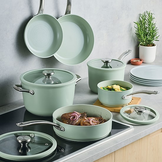 Circulon Halo with LaserDefense Ceramic Nonstick 10-pc. Cookware Set