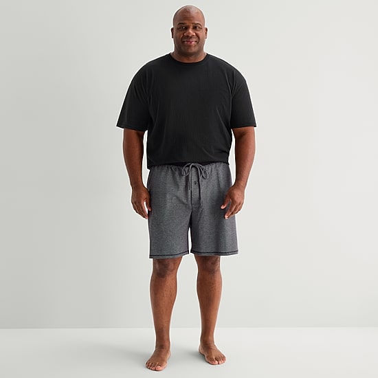 Shaquille O'Neal XLG™ Mens Crew Neck Short Sleeve 2-pc. Big and Tall Pajama Set