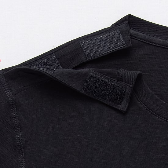 mutual weave Mens Easy-on + Easy-off Crew Neck Short Sleeve Adaptive Big and Tall T-Shirt