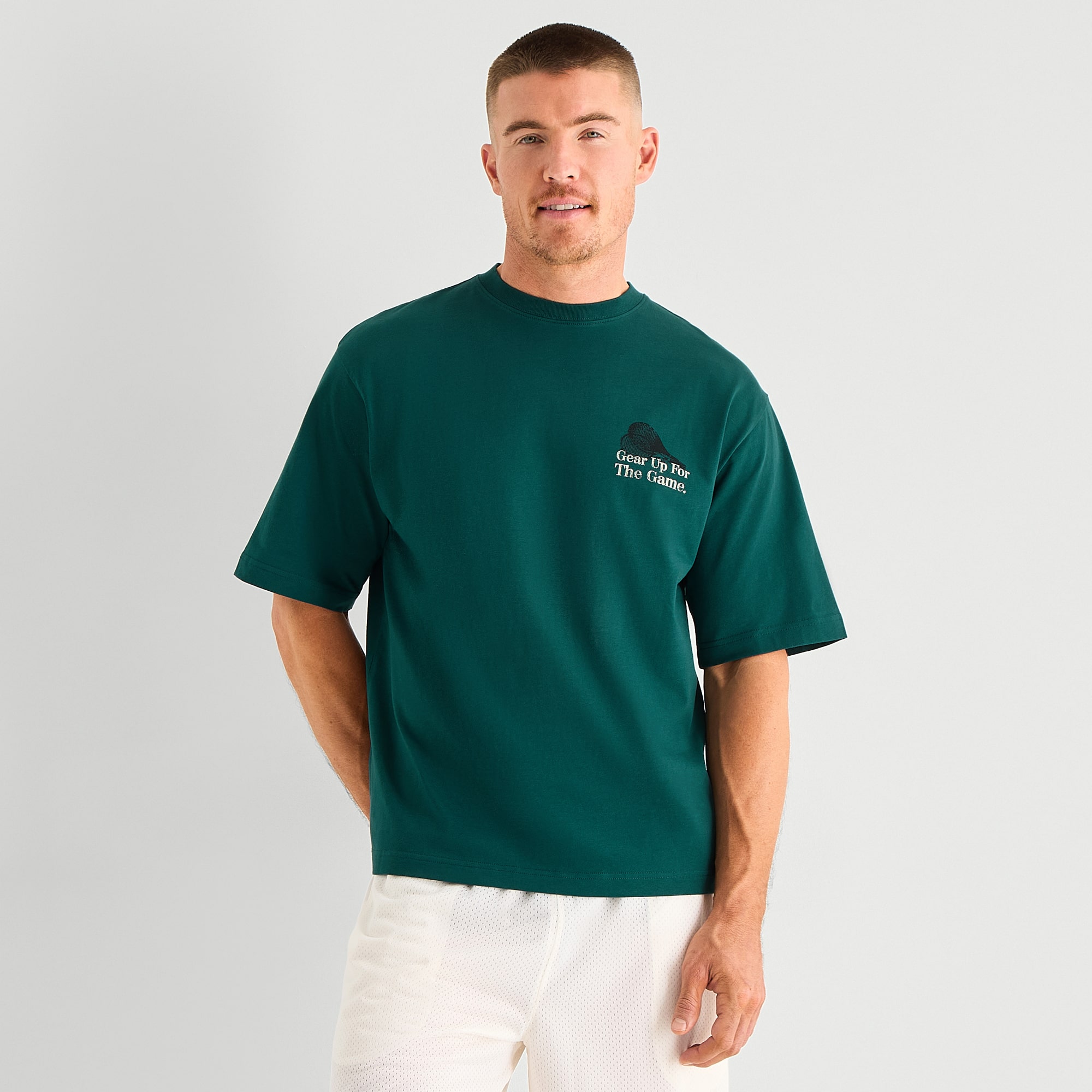 Xersion Mens Crew Neck Short Sleeve Oversized Graphic T-Shirt