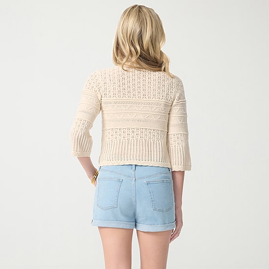 JS Jessica Simpson Womens Crew Neck 3/4 Sleeve Pullover Sweater