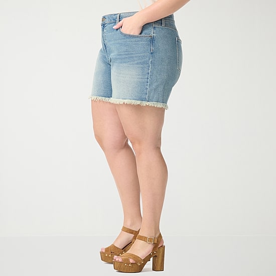 JS Jessica Simpson Womens 5 1/2" High Rise Plus Bermuda Short