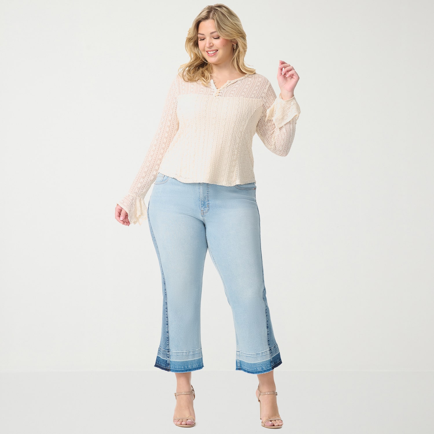 JS Jessica Simpson Womens - Plus High Rise Flare Leg Jean