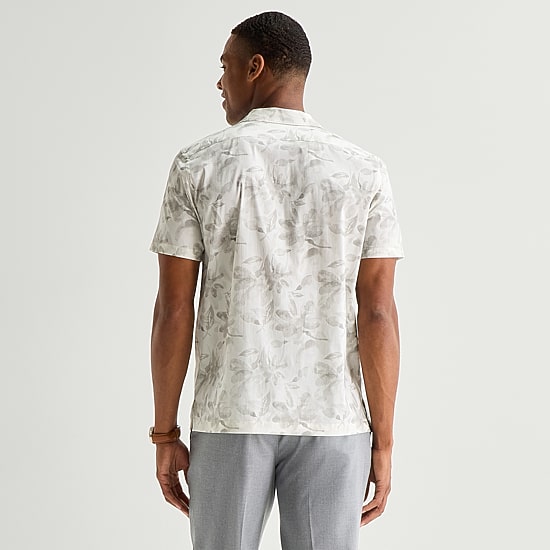 J. Ferrar Floral Mens Short Sleeve Camp Shirt