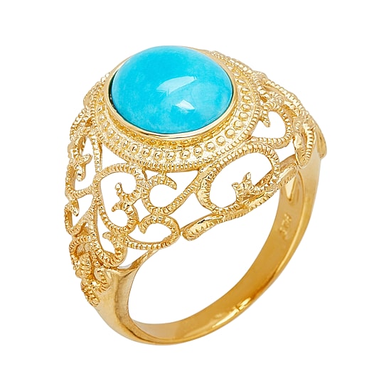 LIMITED QUANTITIES  Genuine Turquoise Scroll Ring