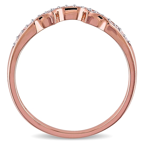 Womens Diamond Accent Natural White Diamond 10K Gold Wedding Band