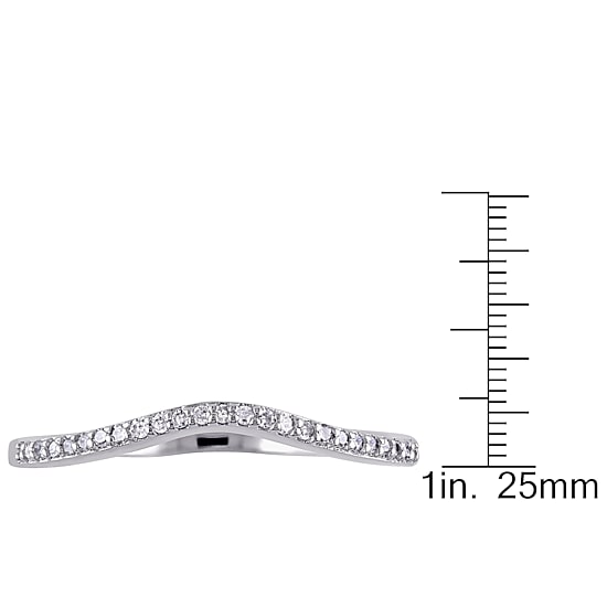 Womens 1/10 CT. T.W. Natural White Diamond 10K Gold Wedding Band