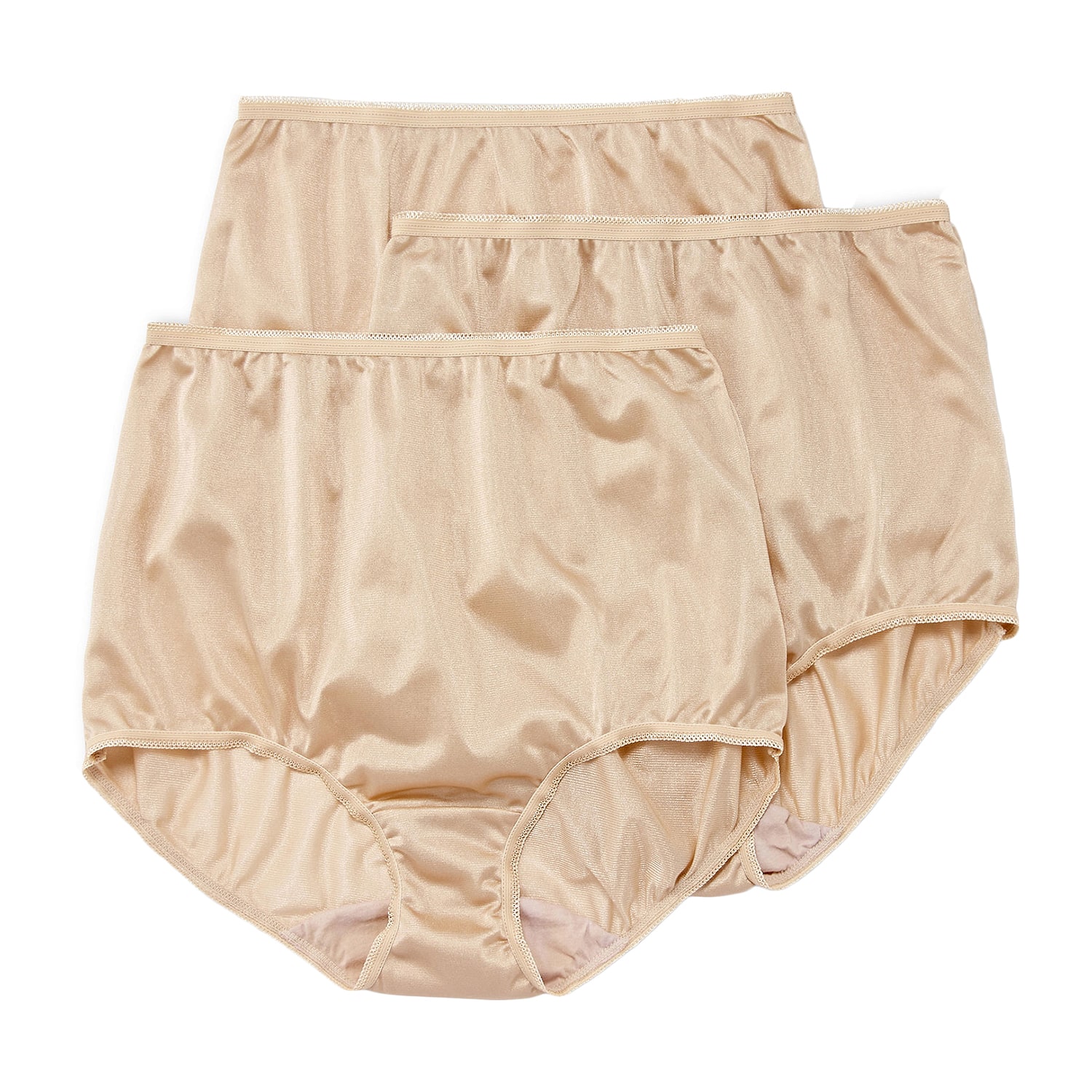 Underscore Nylon Womens 3 Pack Brief Panty