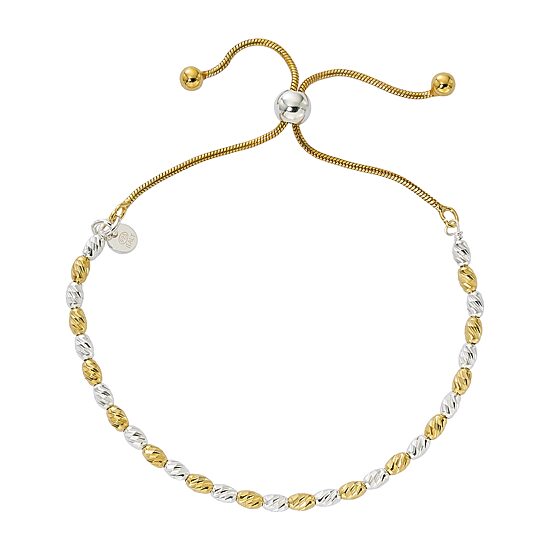 Made in Italy Unisex Adult 24K Gold Over Silver Bolo Bracelet
