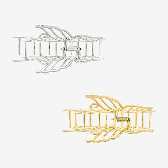 Arizona Gold Tone & Silver Tone Butterfly 2-pc. Hair Clip