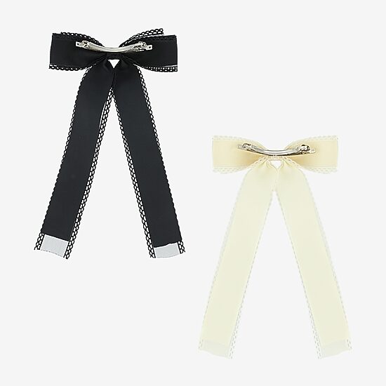 Arizona White & Black 2-pc. Hair Bow