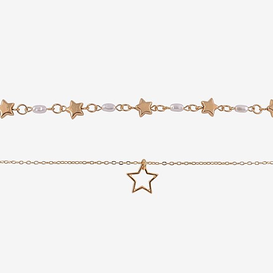 Arizona Gold Tone Womens 16 Inch Strand Necklace