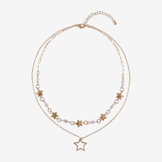 Arizona Gold Tone Womens 16 Inch Strand Necklace