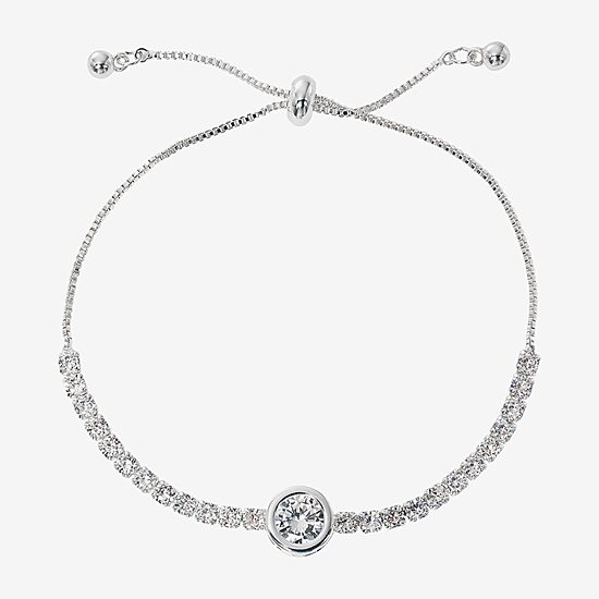 Sparkle Allure Light Up Box Womens Cubic Zirconia Pure Silver Over Brass Round 2-pc. Jewelry Set