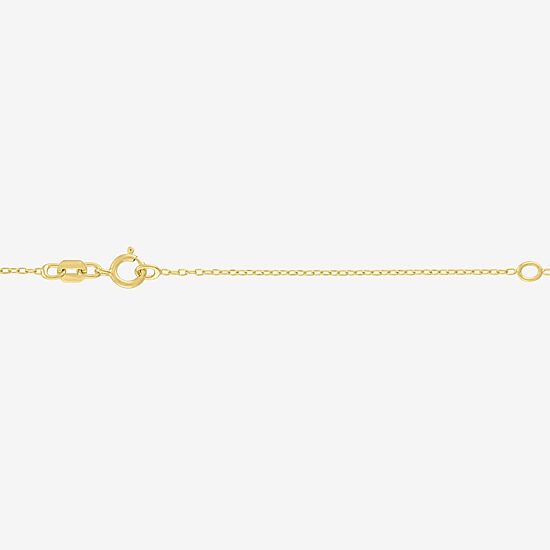 (G-H / I1-I2) Womens 1/10 CT. T.W. Lab Grown White Diamond 14K Gold Over Silver Heart 18 Inch Pendant Necklace
