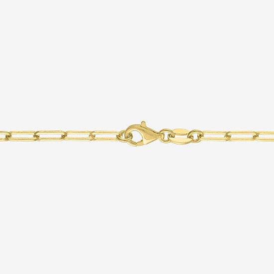 Diamond Addiction "Love" (G-H / I1-I2) Womens 1/10 CT. T.W. Lab Grown White Diamond 14K Gold Over Silver Paperclip 18 Inch Pendant Necklace