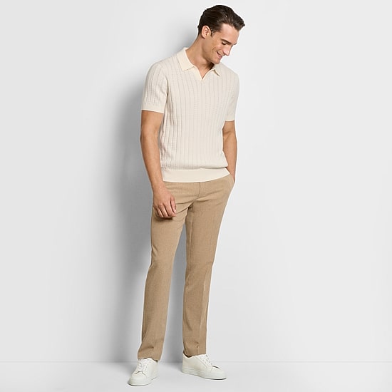Van Heusen Everyday Defense Stain Shield Mens Slim Fit Dress Flat Front Pant