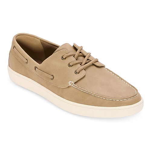 St. John's Bay Norwood Mens Boat Shoes, 11 Medium, Beige