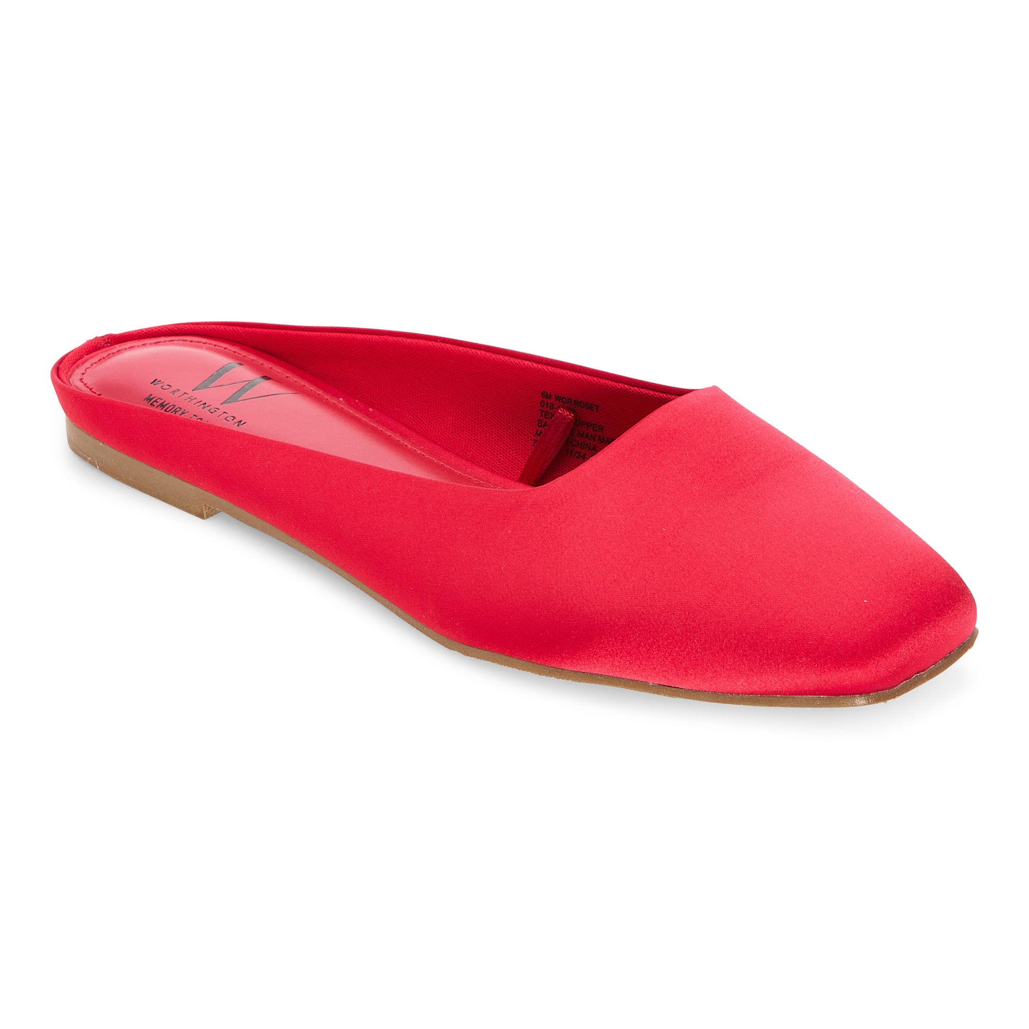 Worthington Roset Womens Square Closed Toe Mules