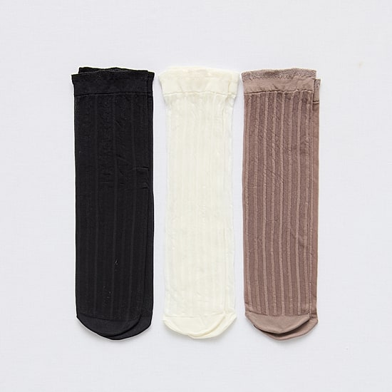 Mixit Sheer Anklet Womens Multi-Pack 3 Pair Trouser Socks