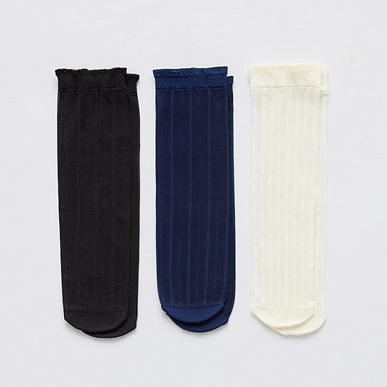 Mixit Sheer Anklet Womens Multi-Pack 3 Pair Trouser Socks