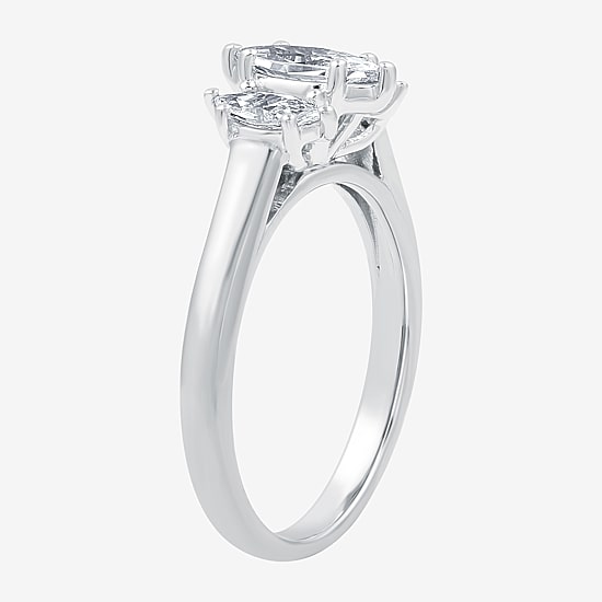 Love Lives Forever (G / Si1-Si2) Womens 1 CT. T.W. Lab Grown White Diamond 10K Gold Marquise 3-Stone Engagement Ring