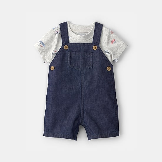 Carter's Baby Boys Jersey 2-pc. Shortall Set